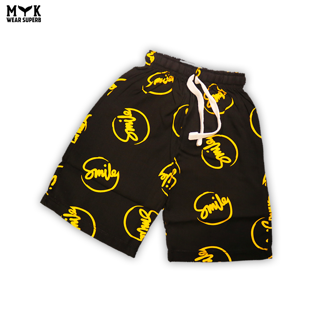 Boys Black & Yellow Smile Linen Co-Ord