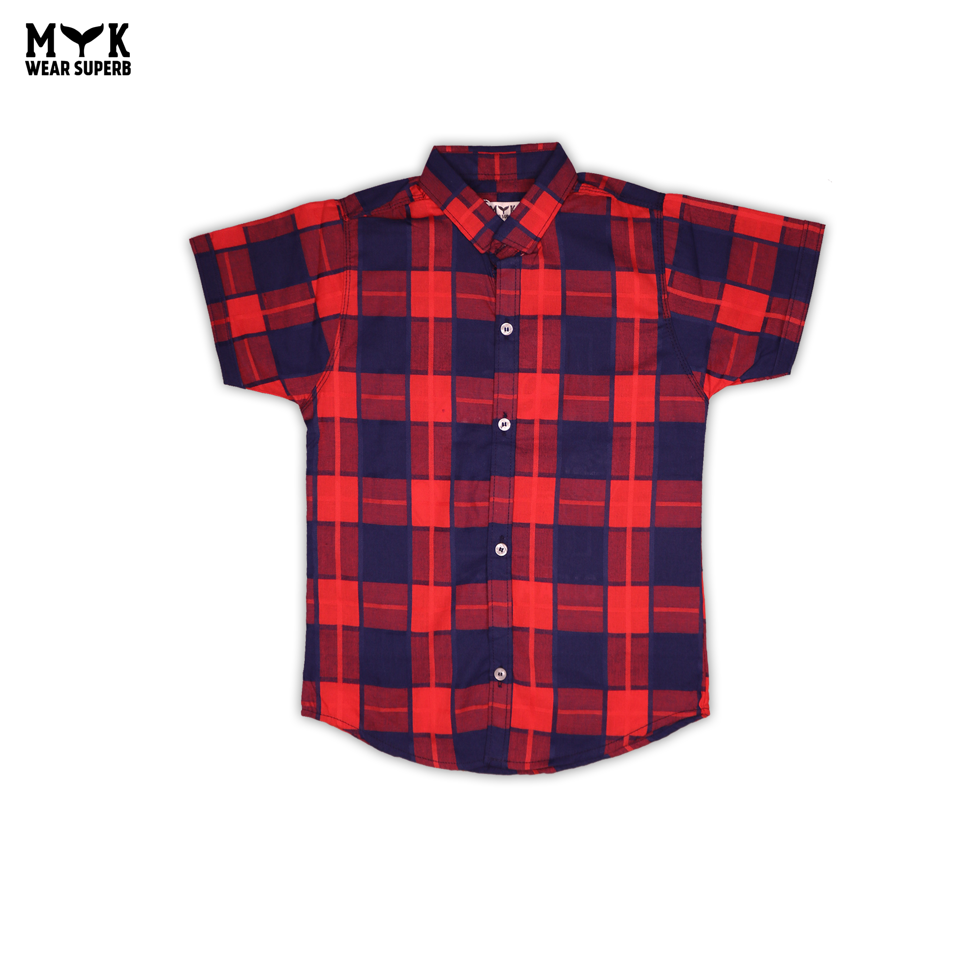 Super Mario Checkered Open Shirt & T-Shirt Set