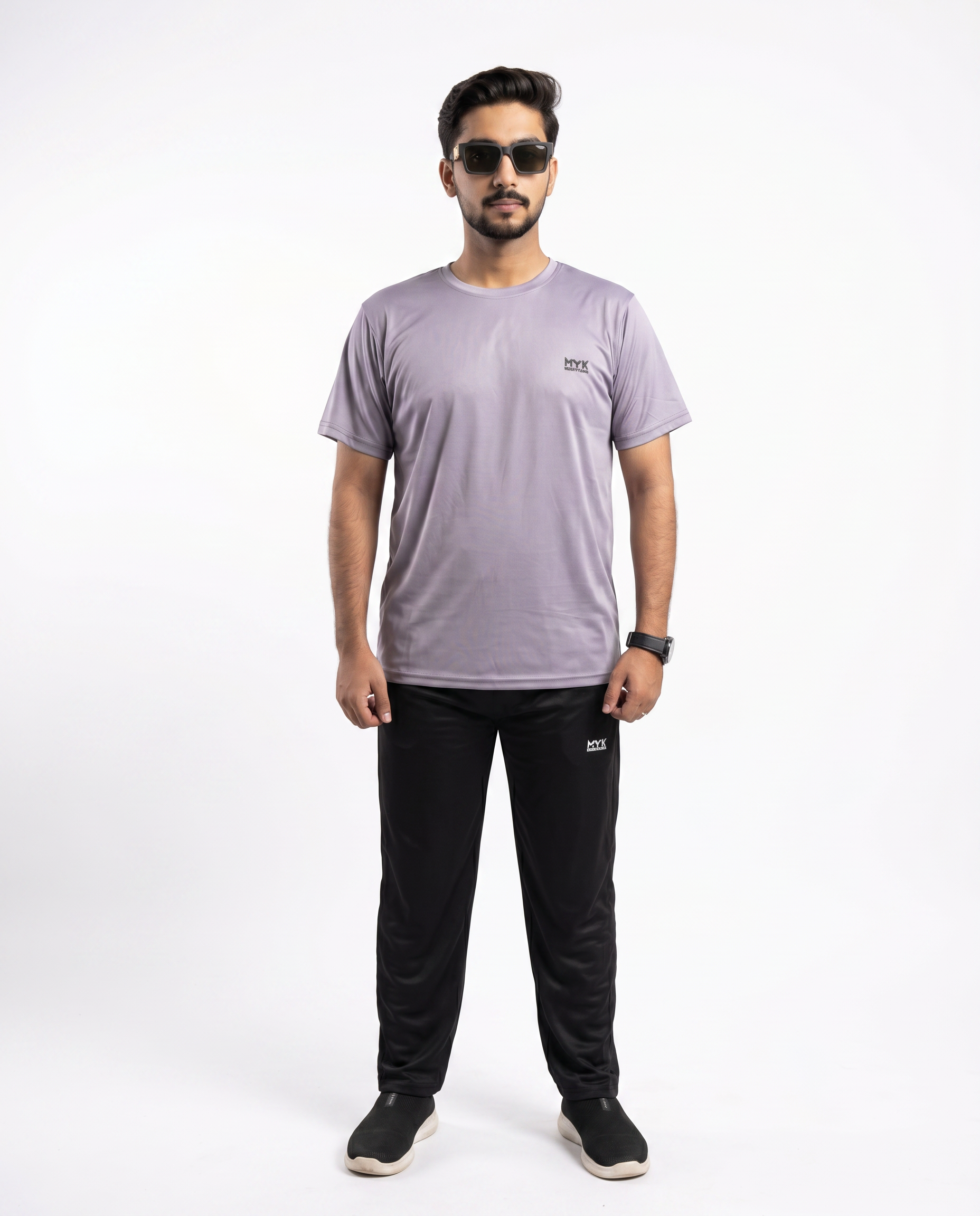 Men’s Grey & Black Tracksuit – MYK Summer Set
