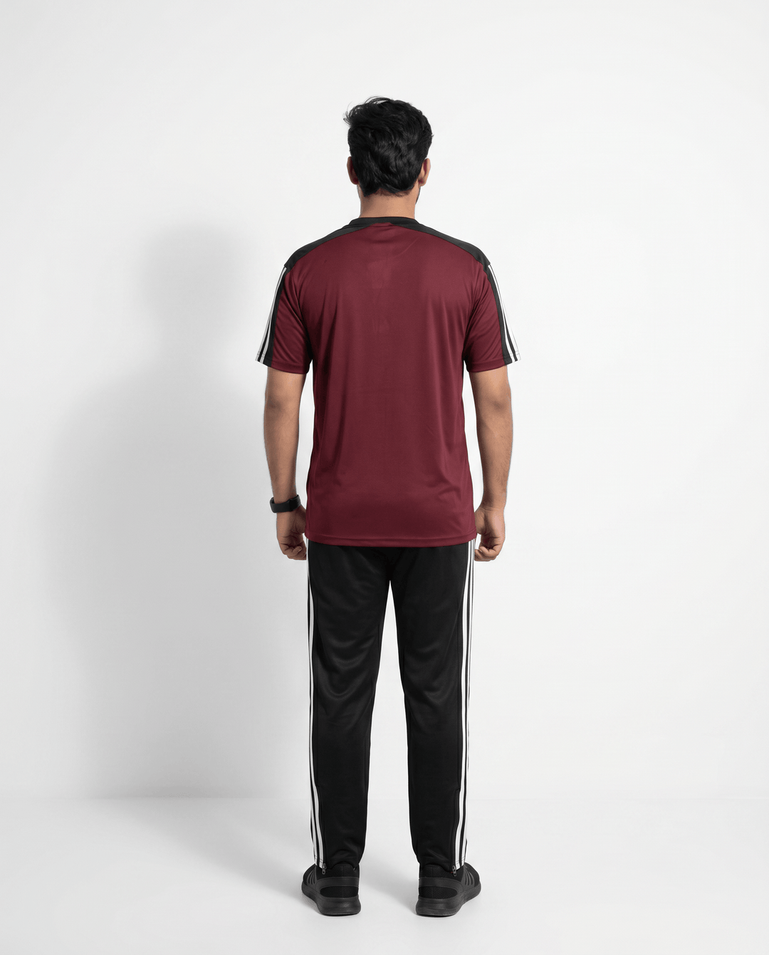 Men’s Maroon & Black Tracksuit – MYK Summer Set - MYK_Fatimas