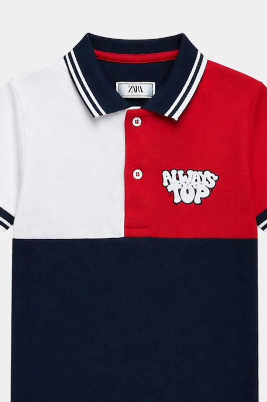 Buy MYK Color Block Polo T-Shirt with Short Sleeves - MYK_Fatimas