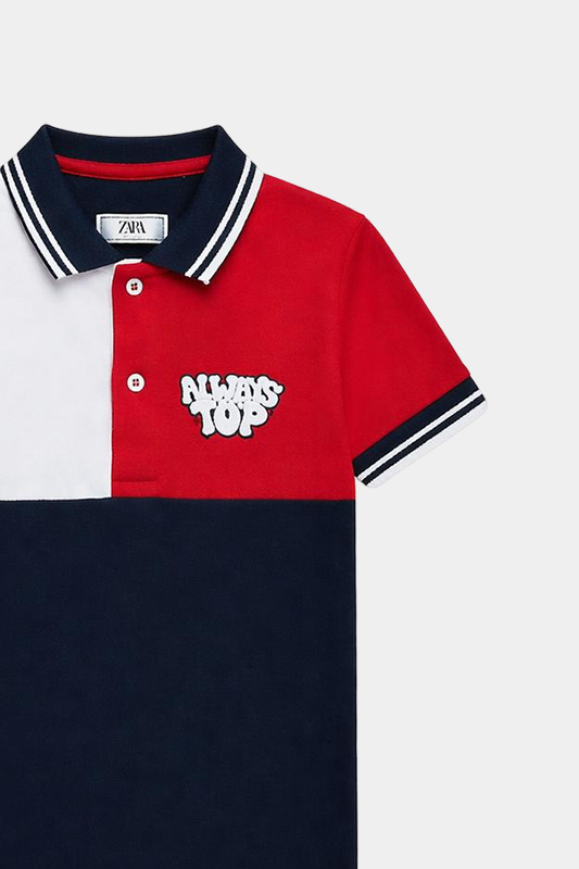 Buy MYK Color Block Polo T-Shirt with Short Sleeves - MYK_Fatimas