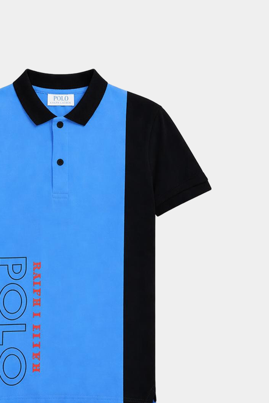 Summer Polo Shirt For KIds-Blue & Black - MYK_Fatimas