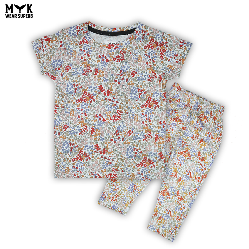 Floral Burst Summer Set for Kids – Soft Cotton Comfort
