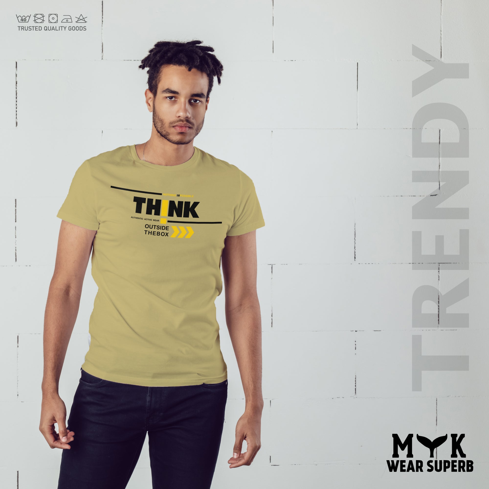 Men's Beefy Crewneck Cotton T-Shirt - Sand