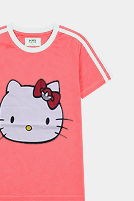 Girls’ Summer Co-ord Set - Pink Hello Kitty - MYK_Fatimas