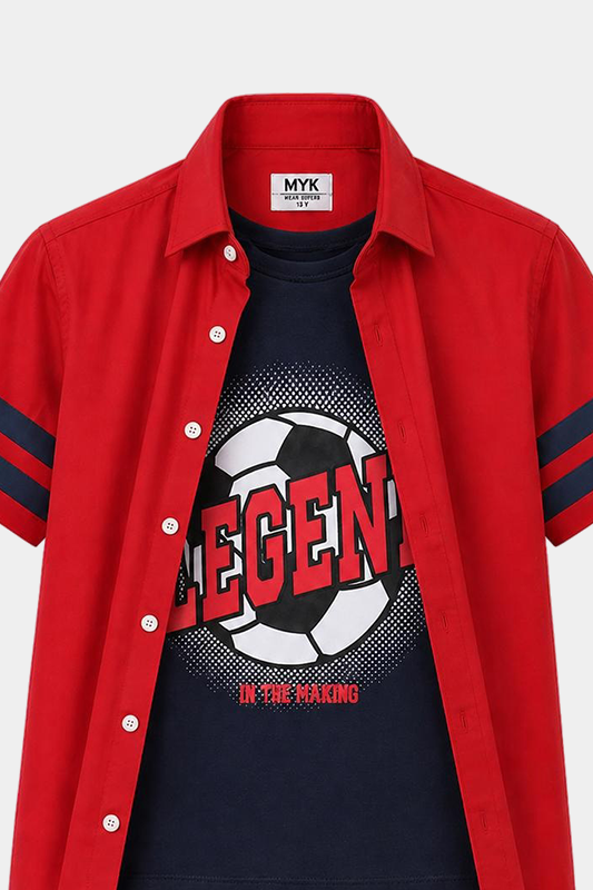 Boys' Summer Legend Shirt & Jacket Set - Stylish & Comfortable - MYK_Fatimas