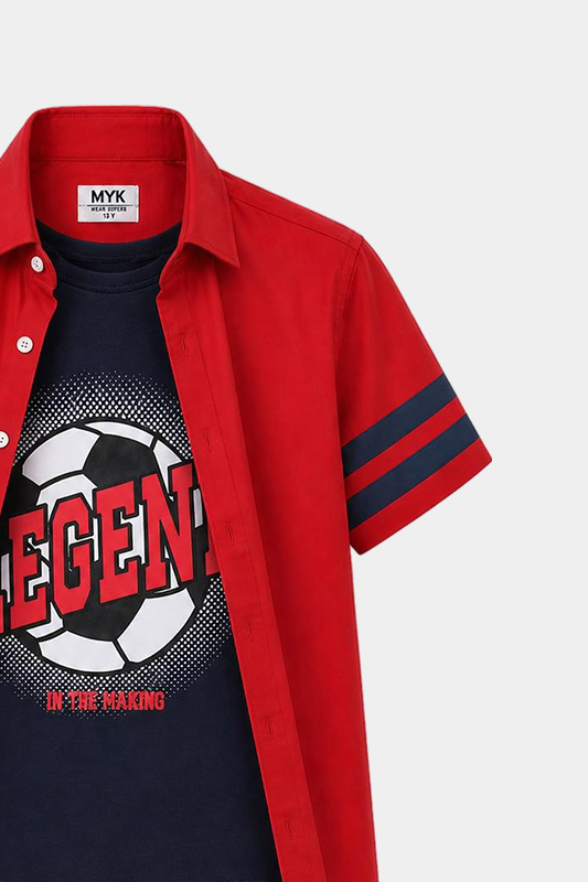 Boys' Summer Legend Shirt & Jacket Set - Stylish & Comfortable - MYK_Fatimas