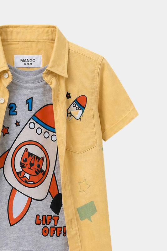 3..2..1.. Lift Off! Boys' Space Adventure Summer Outfit - MYK_Fatimas