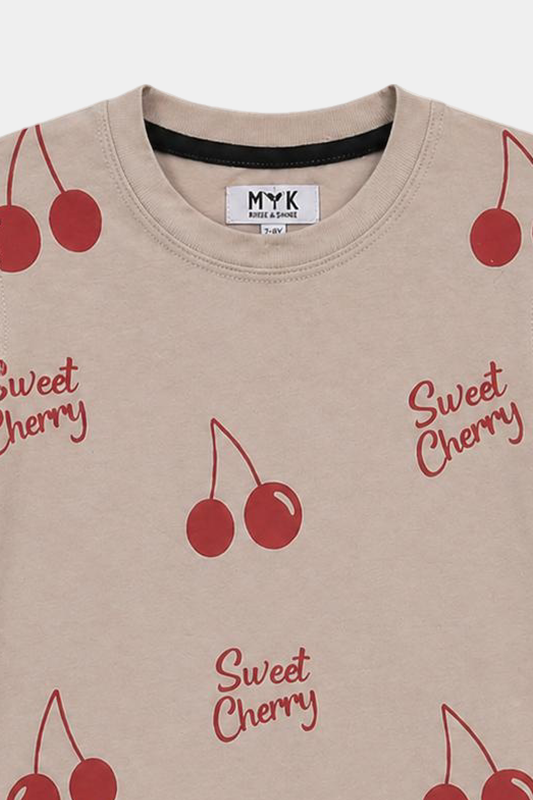 Baby Sweet Cherry Printed Summer Outfit - MYK_Fatimas