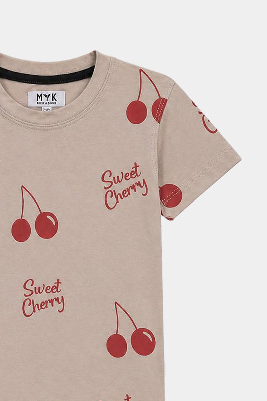 Baby Sweet Cherry Printed Summer Outfit - MYK_Fatimas
