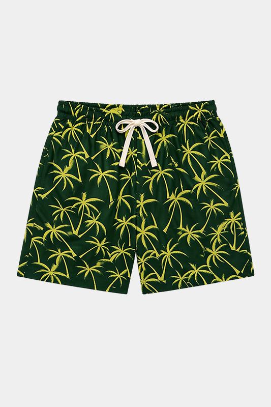 Boys Tropical Palm Green Linen Co-Ord Set – Cool Summer Style - MYK_Fatimas