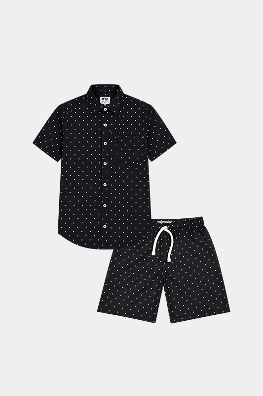 Boys' Black Polka Dot Summer Set - MYK_Fatimas