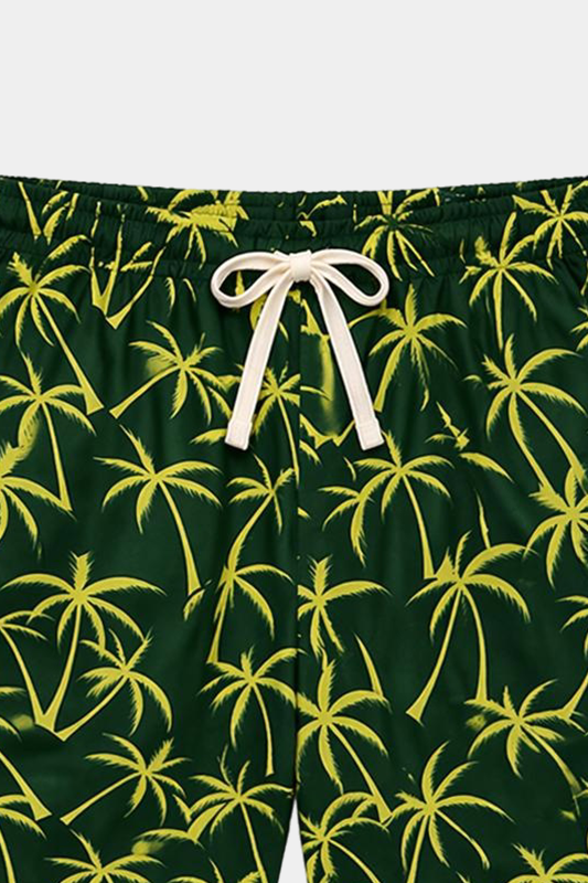 Boys Tropical Palm Green Linen Co-Ord Set – Cool Summer Style - MYK_Fatimas