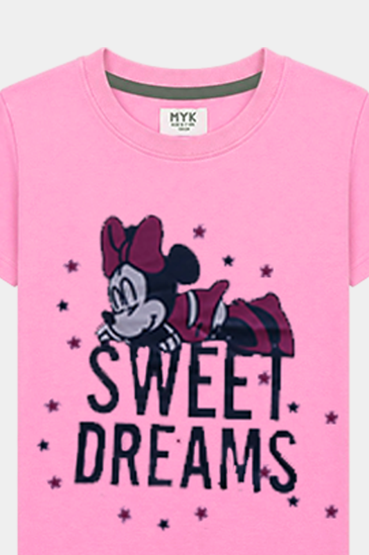 DreamBlush  Minnie Mouse Nightwear Set for Girls with Pink Bow print - MYK_Fatimas