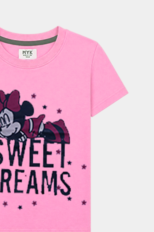 DreamBlush  Minnie Mouse Nightwear Set for Girls with Pink Bow print - MYK_Fatimas