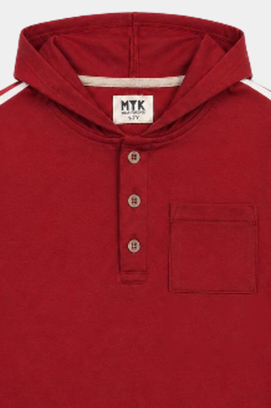 Sporty Champ Kids Hooded Set – Jersey Red Edition - MYK_Fatimas