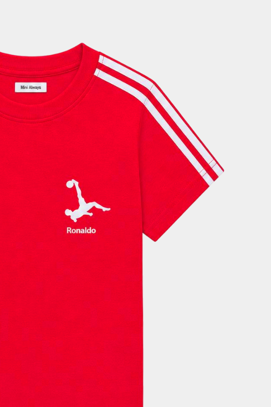Ronaldo Red Sports T-Shirt & Shorts Set – Style Meets Action! - MYK_Fatimas