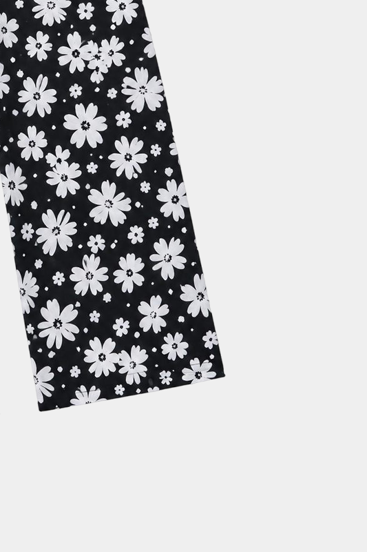 Girls Black & White Floral 3 Piece Summer Co-Ord Set - MYK_Fatimas
