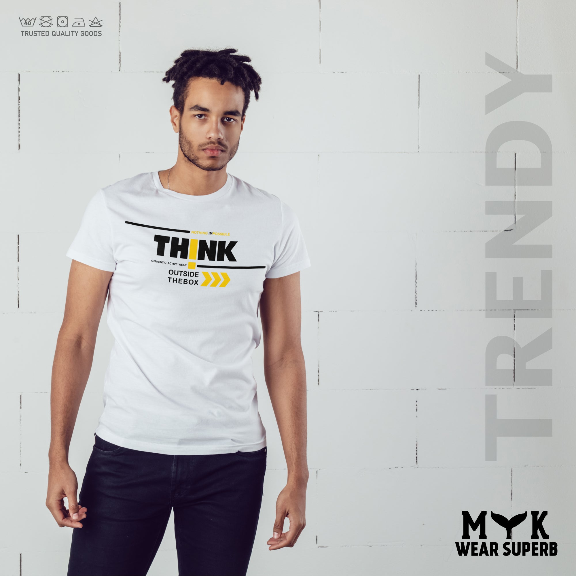 Men's Beefy Crewneck Cotton T-Shirt - White