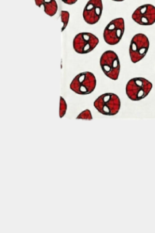 Superhero Printed Summer Nicker Shirt Set