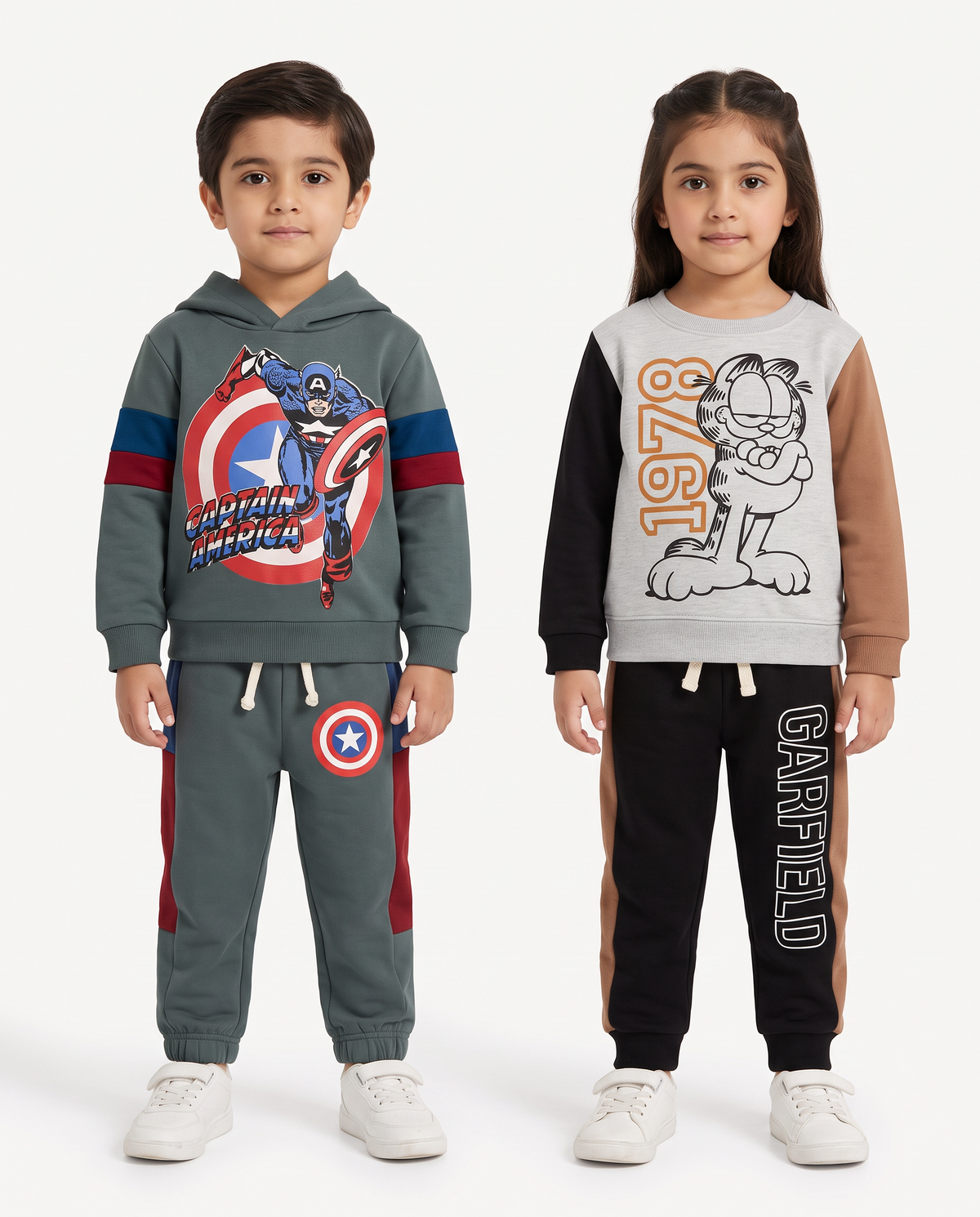 Captain America & Garfield Kids Tracksuit Bundle