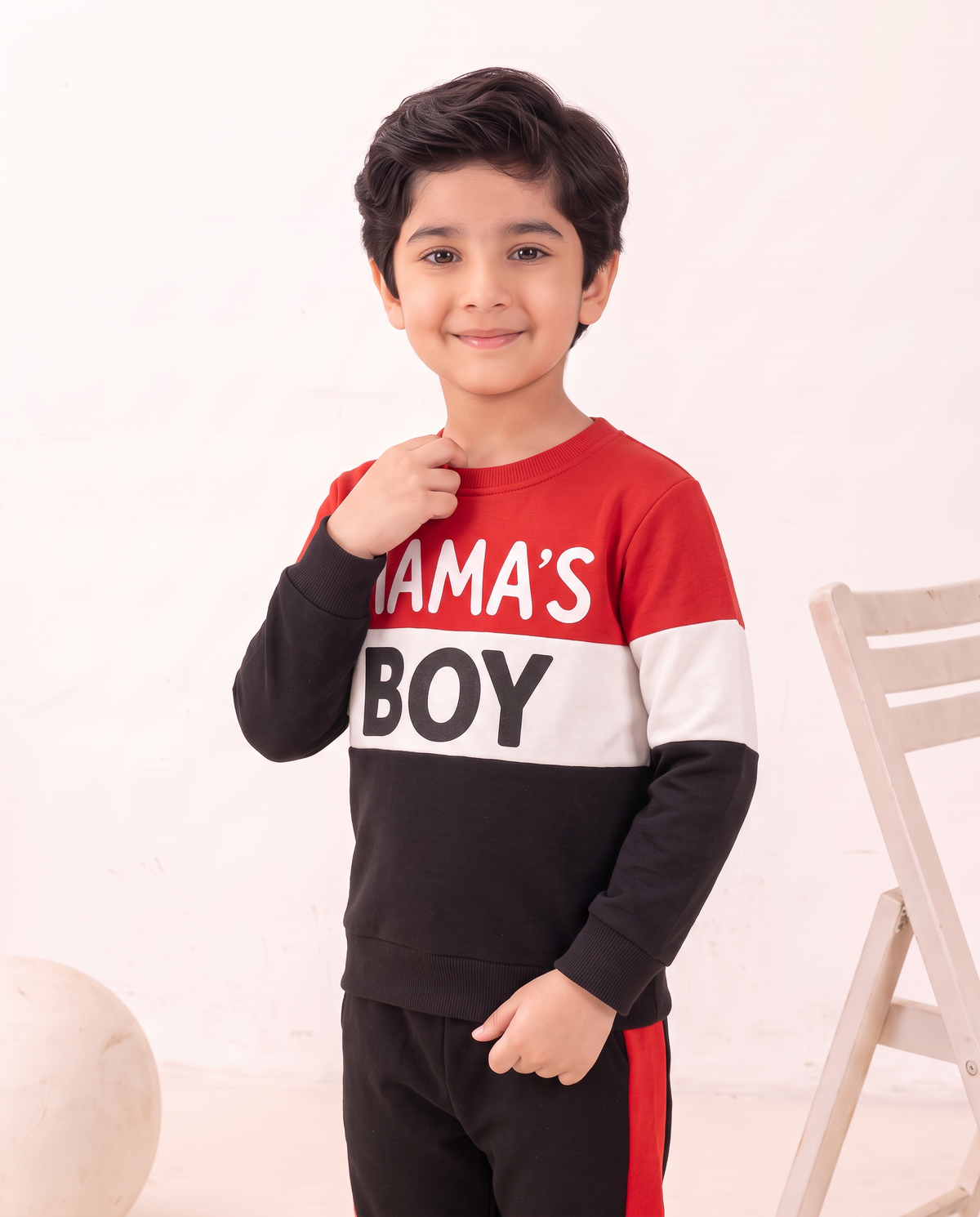 Mama’s Boy fleece sweatshirt and trouser set