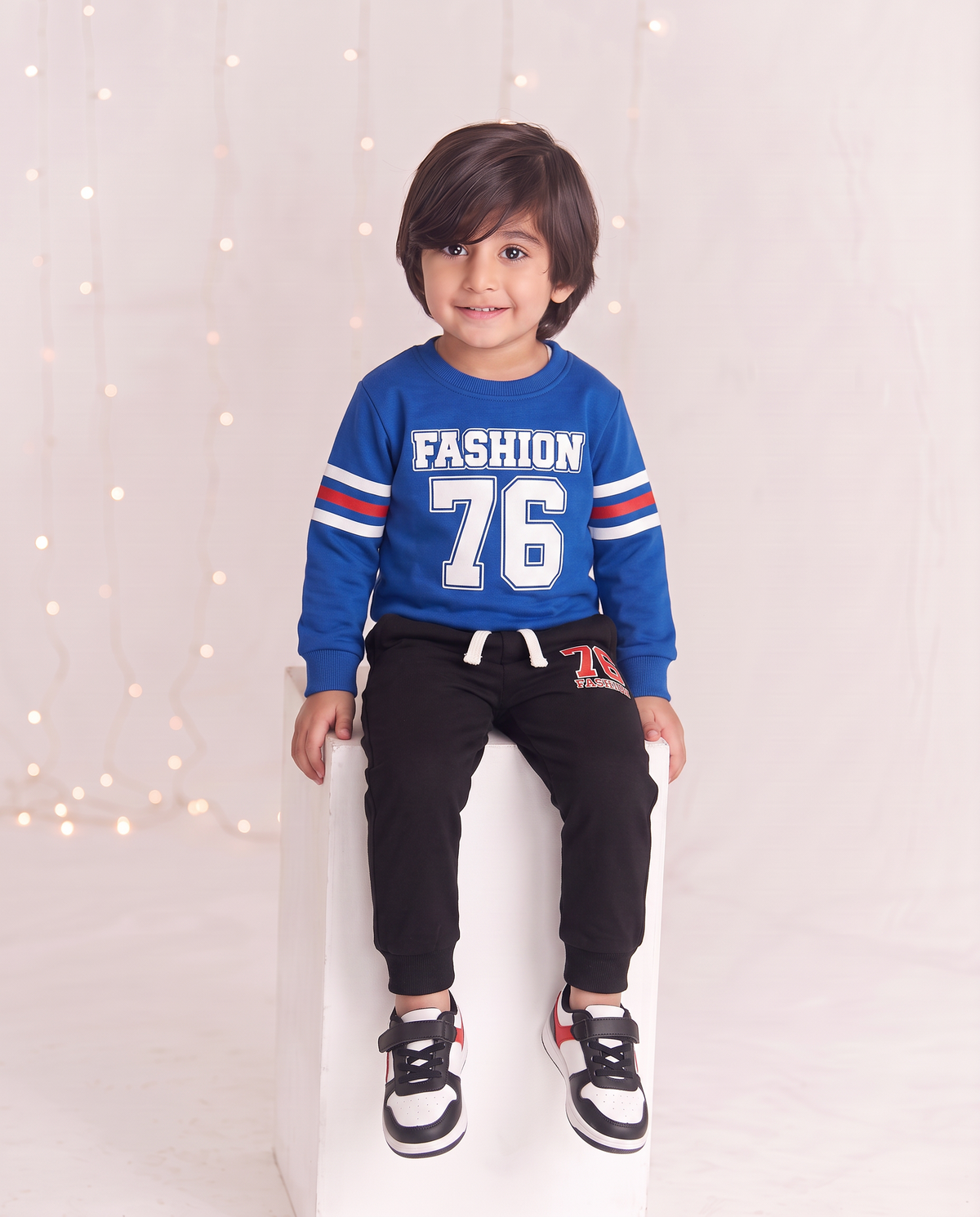 Baby Boy Fashion 76 SweatShirt With Pocket Trouser Long Sleaves Outfit Set