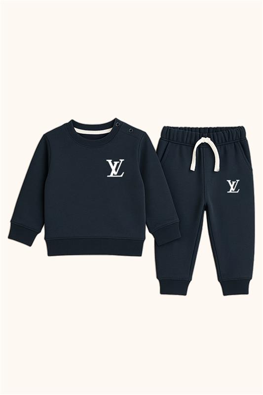 Navy Sweatshirt & Jogger Set – LV