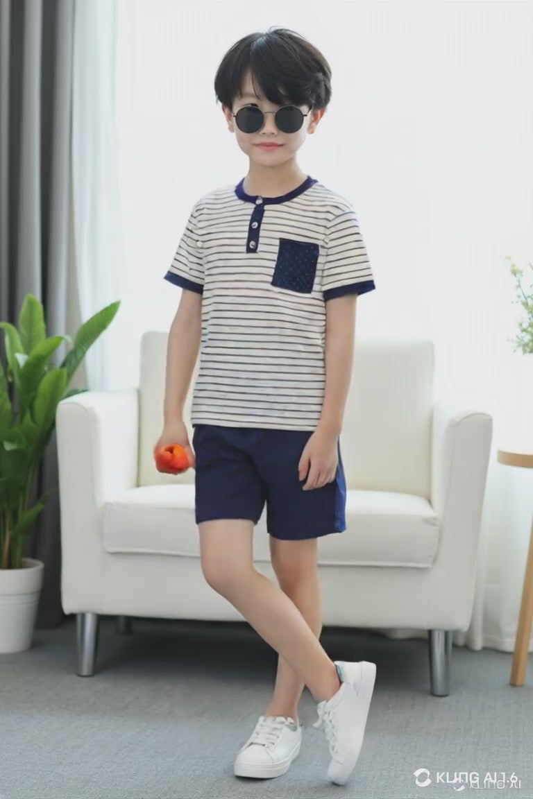 MYK White & Sky Dotted Shirt – Fresh Summer Style