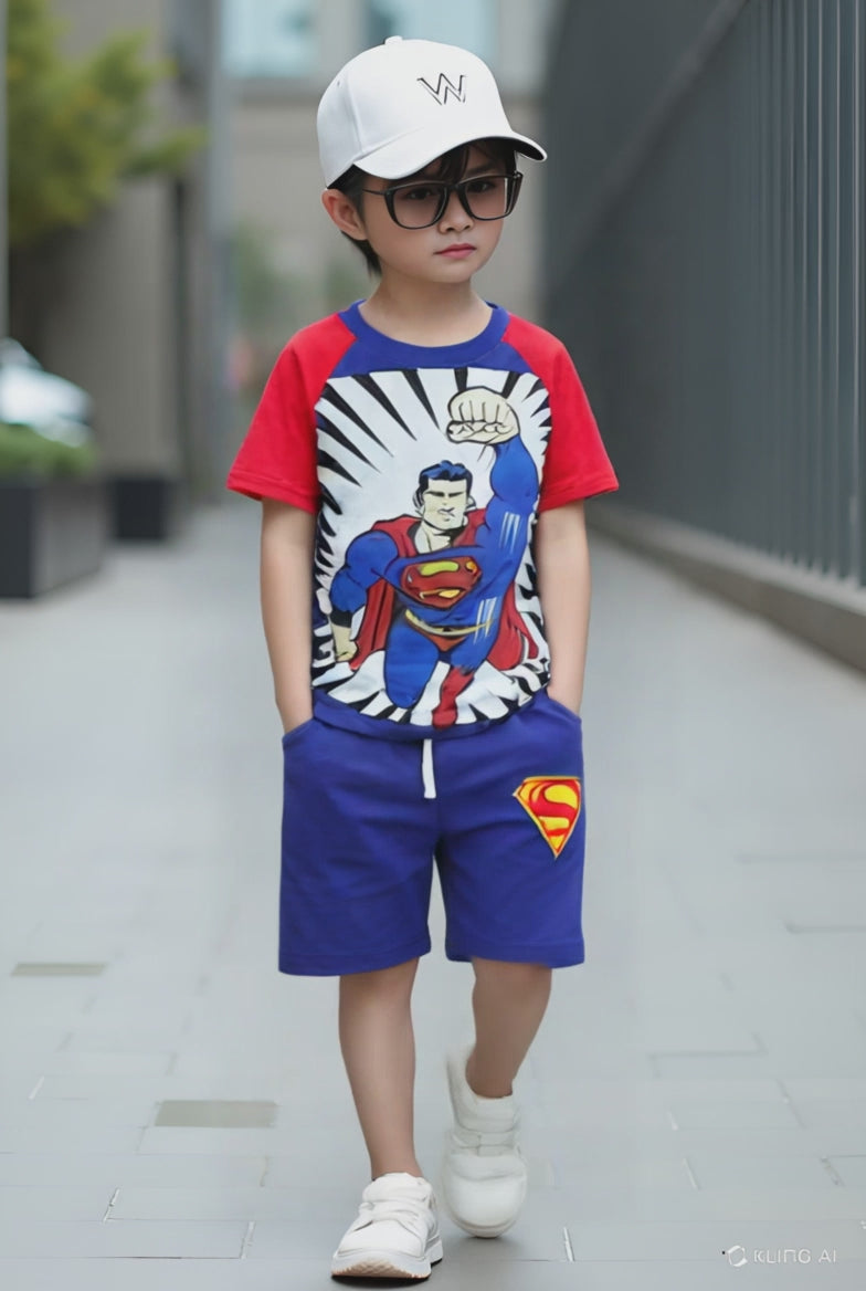 Superman Kids Summer T-Shirt & Shorts Set