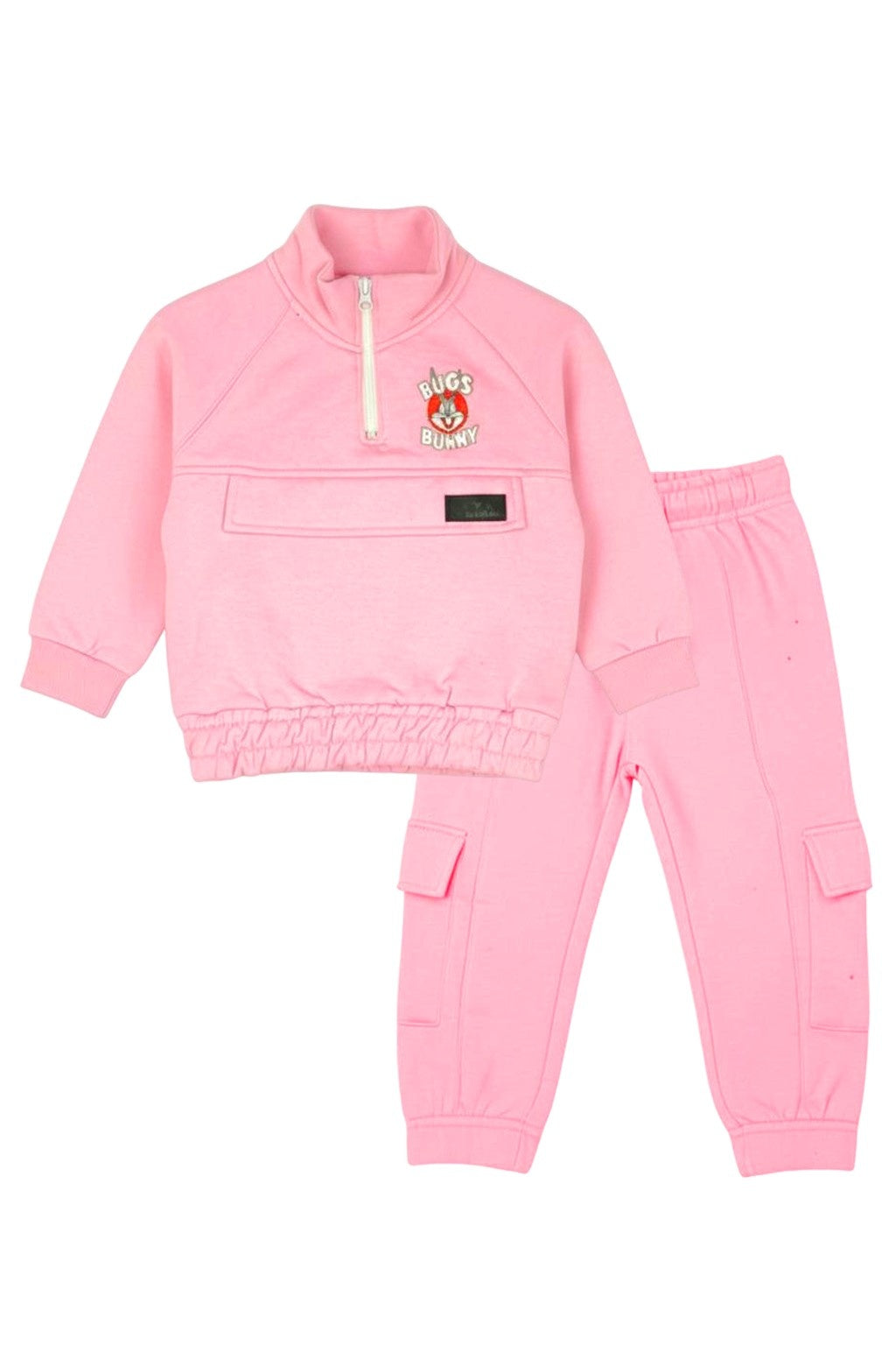 Kids Pink Bugs Bunny Tracksuit – Cozy Winter Sweatshirt &  Trouser Set for Girls