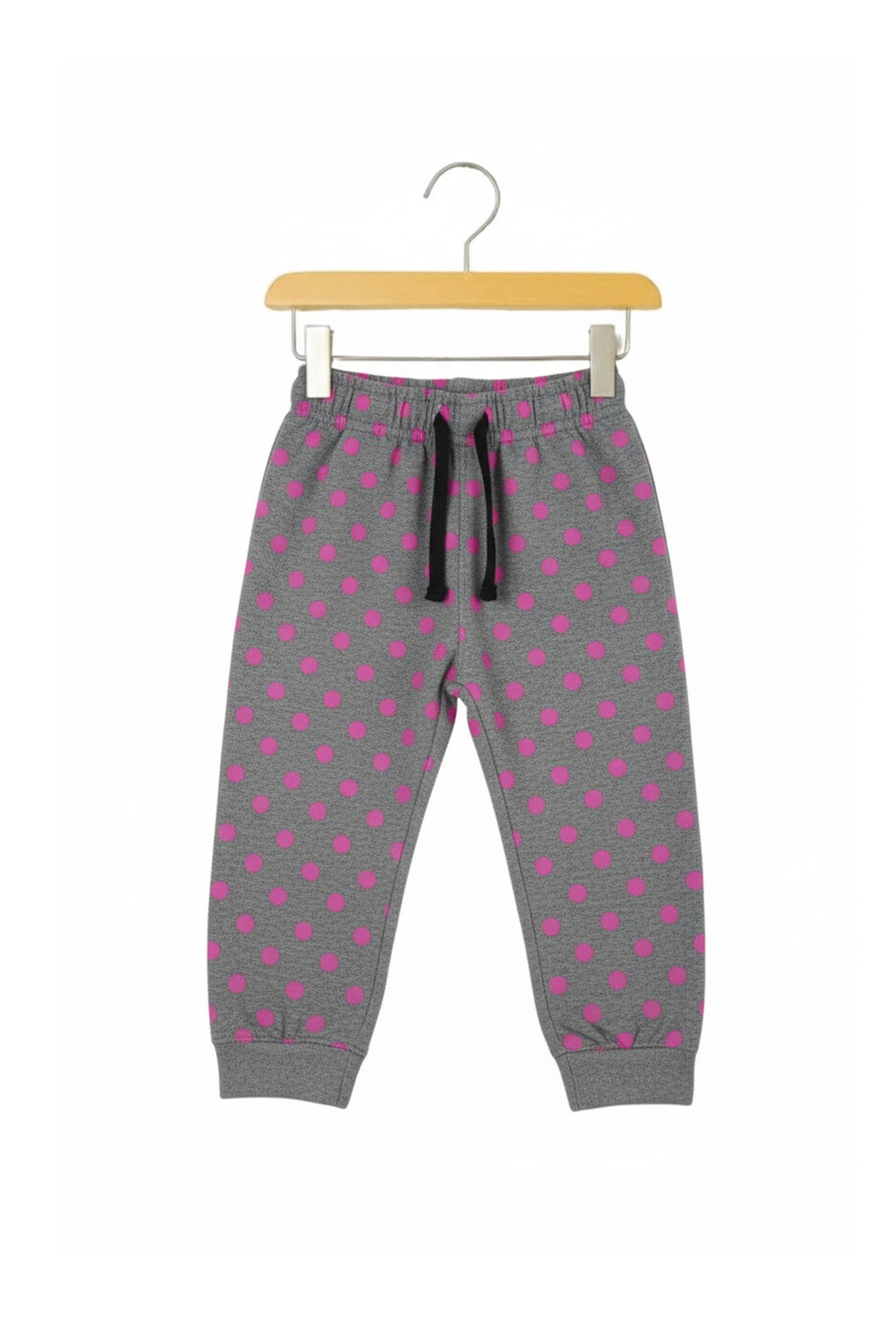 "Still Growing" Butterfly Graphic Grey Top and Pink Dot Pant Set for Toddlers