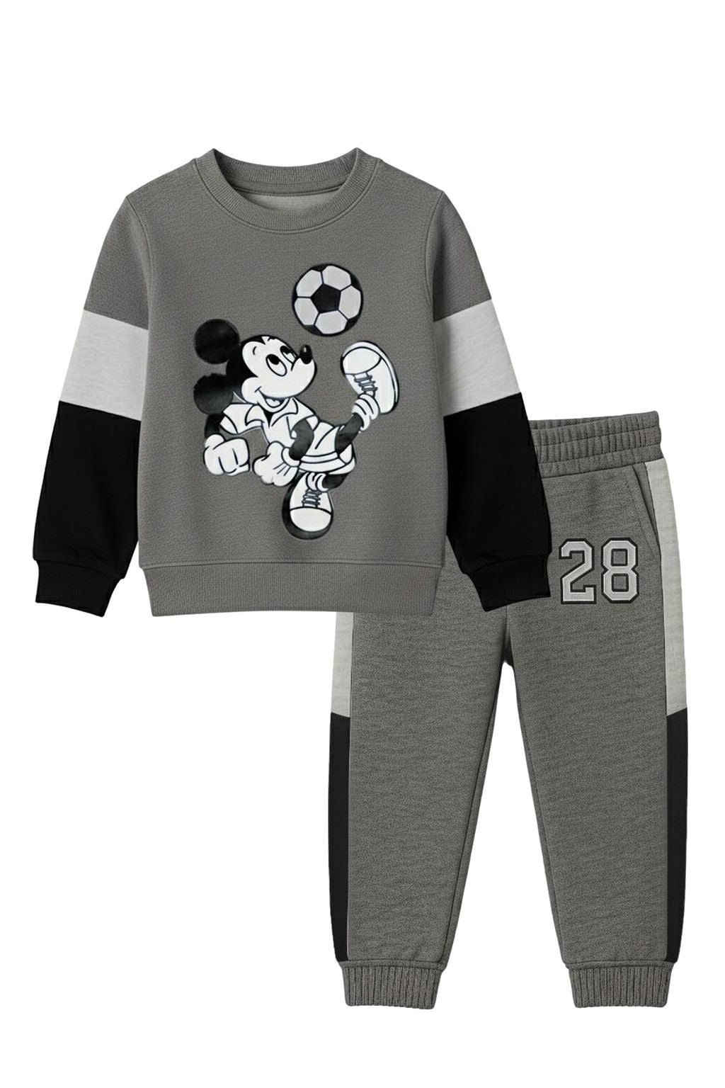 Disney Mickey Mouse Soccer Graphic Grey Sweat suit