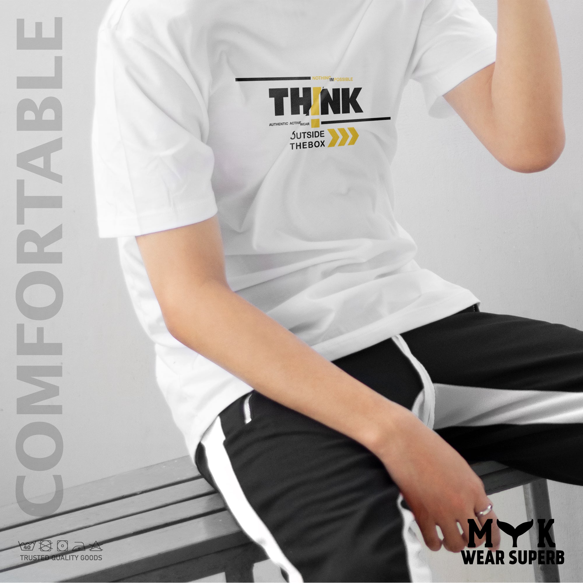 Men's Beefy Crewneck Cotton T-Shirt - White